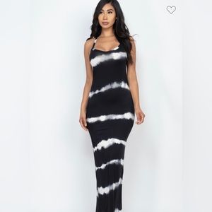 Stripe Tie Dye Maxi Dress
